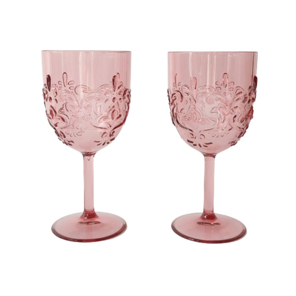 Indigo Series Acrylic Wine Glass 2pk - PINK